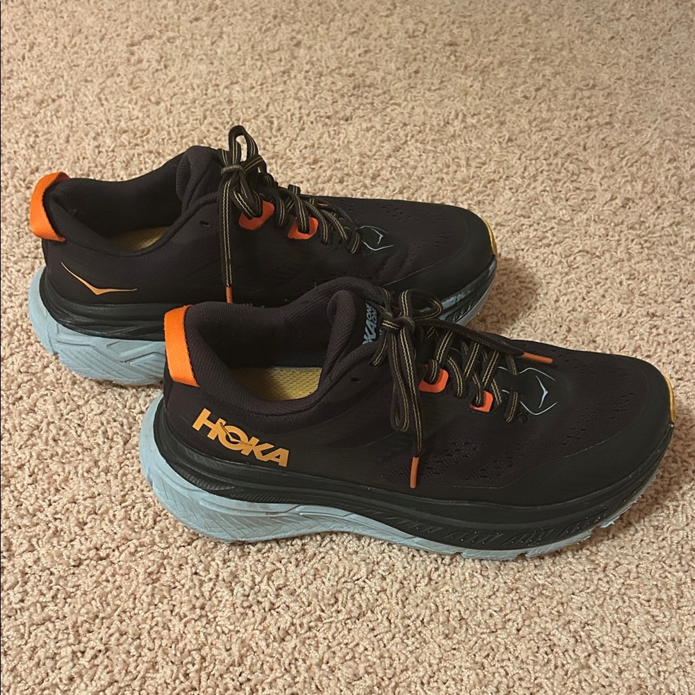 Hoka Stinson ATR 6 Navy Blue and Orange US size 8/ EU Size 41 1/3 - Picture 5 of 9